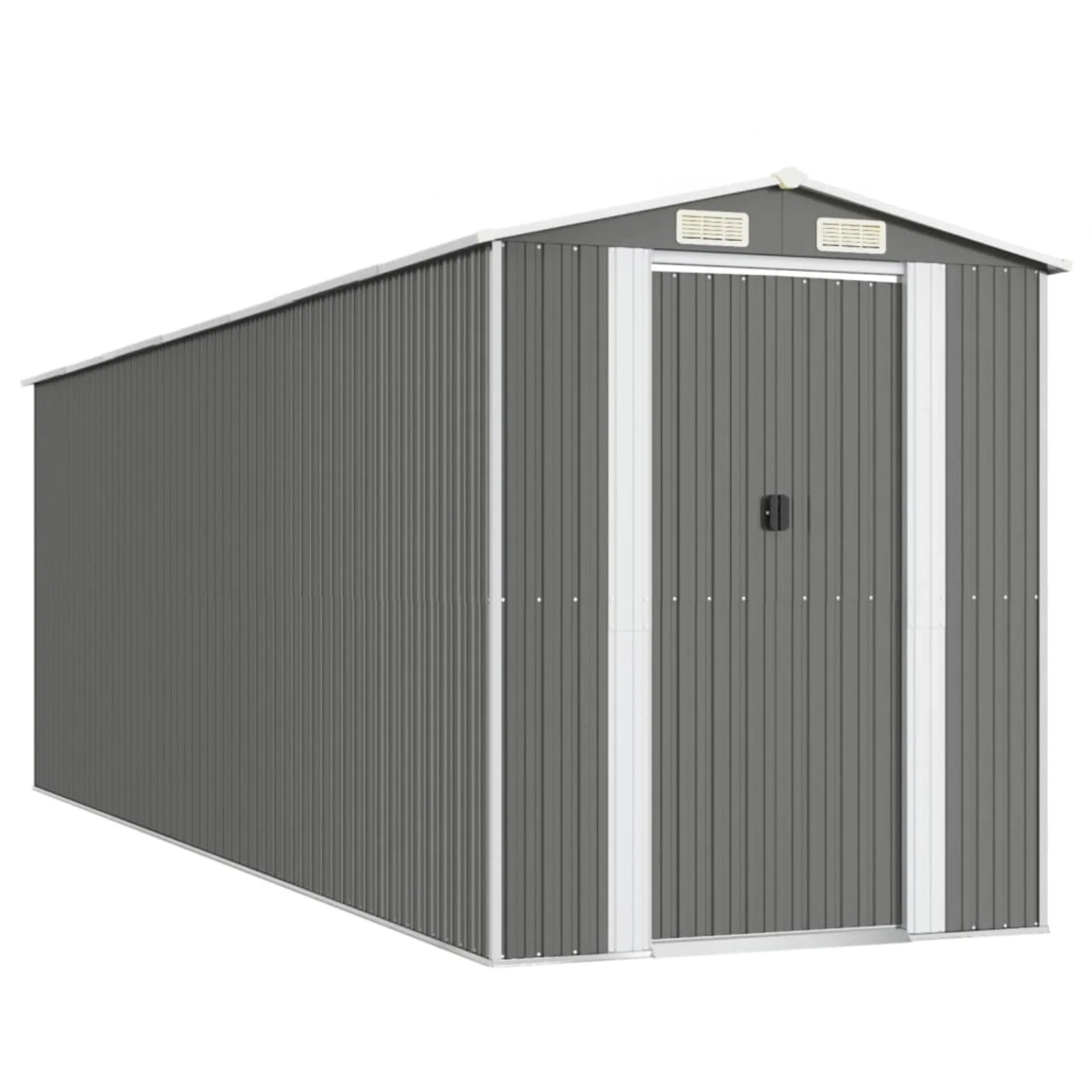 vidaXL Garden Shed Light Gray 75.6