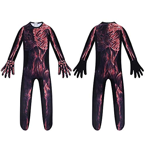 Brigcalki Siren Head Costume Scary Game Kids Roleplay Evil Creepy SCP Halloween Hooded Jumpsuit for boy/Girl Purple