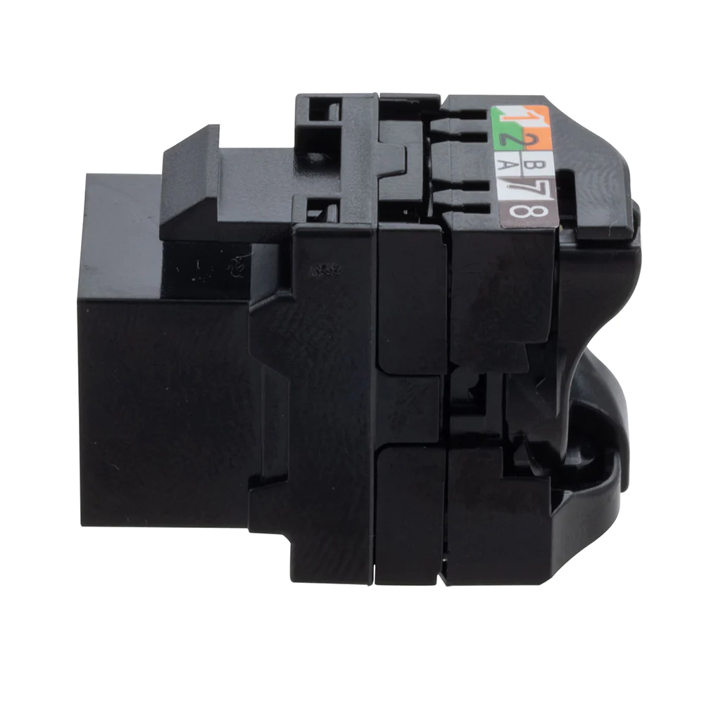 NavePoint CAT6A Unshielded Toolless Keystone Jack 25 pack, Black