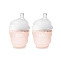 Olababy Gentle Bottle 2 Piece Coral Set, 4 Ounce