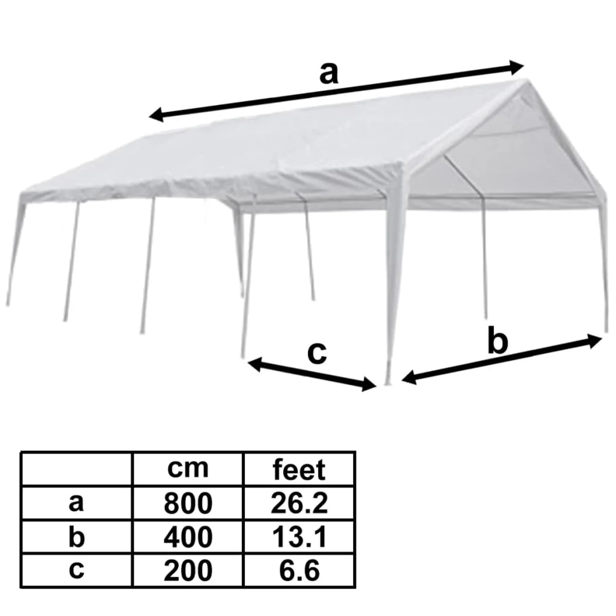 vidaXL Party Tent/Marquee White 26.2&s;x13.1&s;