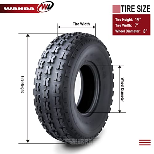 Wanda 2 New WANDA Sport ATV Tires 19x7-8 4PR - 10035