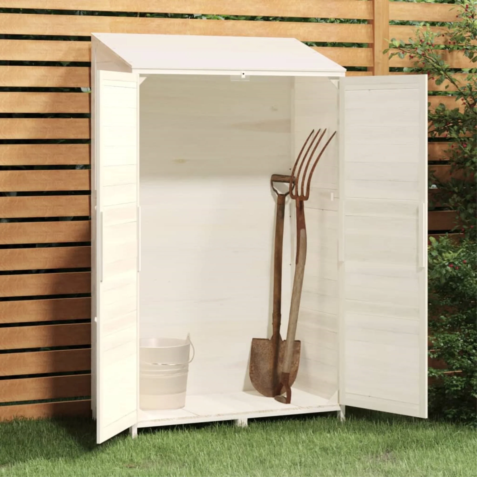 vidaXL Garden Shed White 40.2