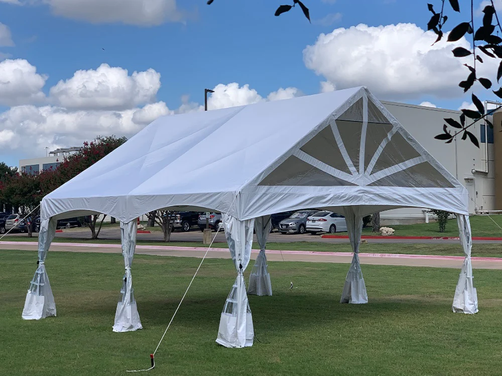 Delta canopy 20&s;x20&s; PVC Marquee - Fire Retardant Heavy Duty Party Wedding Canopy Tent Gazebo Shelter w Storage Bags by DELTA Canopies