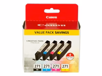 Canon 0390C005 CLI-271 Value Pack Ink Tanks, 4-Pack