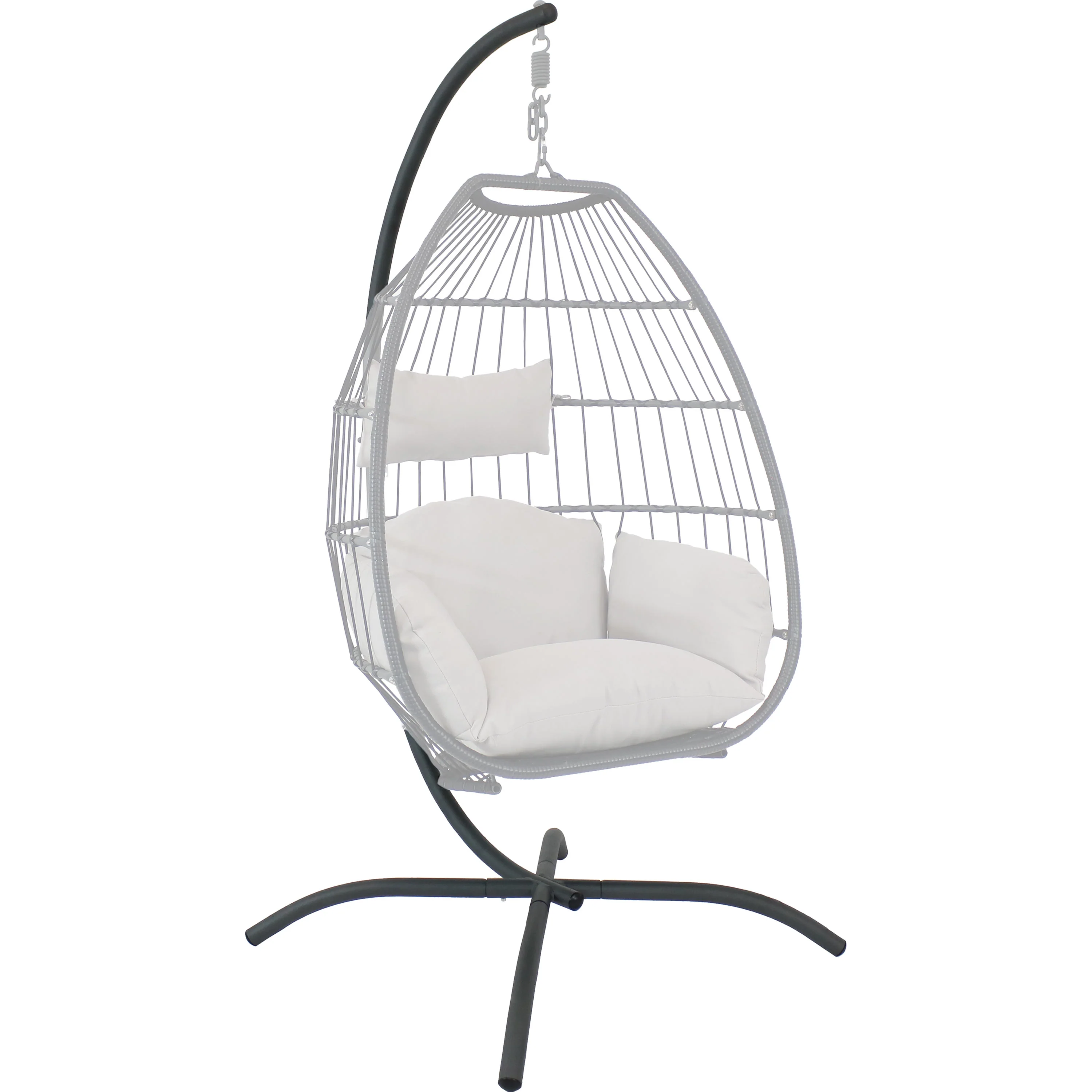 Sunnydaze Decor Steel Egg Chair Stand with Curved Leg Base - 78-Inch