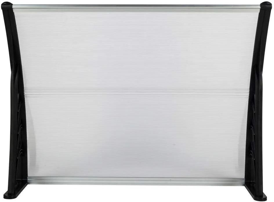 frithjill Door Window Awning,Polycarbonate Cover Rain Sun Shetter Solid Sheet 3 Colors,39.37 x 31.5 Inch