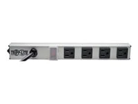 TRIPP LITE PS120410 4-OUTLET POWER STRIP VERTICAL 10FT CORD METAL 120V 15A 5-15P
