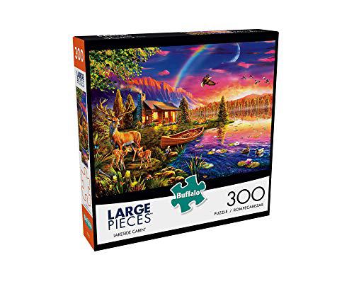 Buffalo Games &a; Puzzles buffalo games - lakeside cabin - 300 large piece jigsaw puzzle