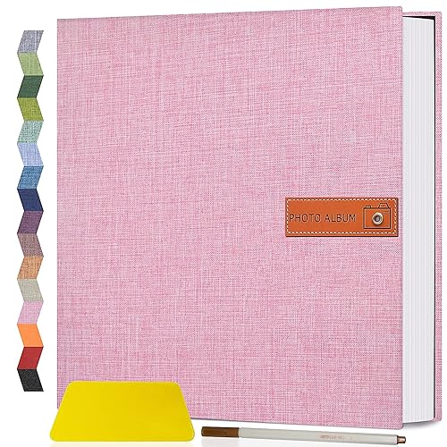 Popotop Large Photo Album Self Adhesive 4x6 5x7 8x10 Scrapbook Album DIY 60 Pages Picture Book,Gifts for Mom,Family Baby and Wed