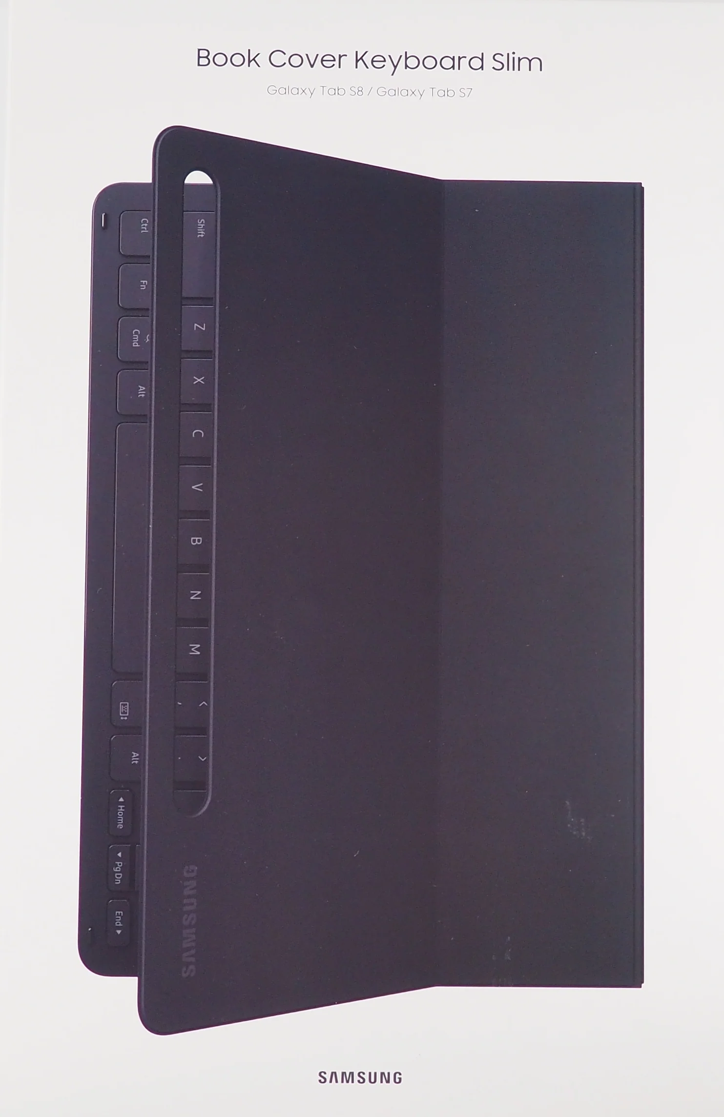 Samsung Galaxy Tab S8, Tab S7 Slim Book Cover Keyboard Mystic Black EF-DT630UBEGUJ