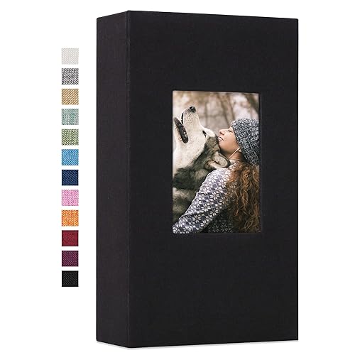 Vienrose Linen Photo Album 300 Pockets for 4x6 Photos Fabric Cover Photo Books Slip-in Picture Albums Wedding Family Valentines