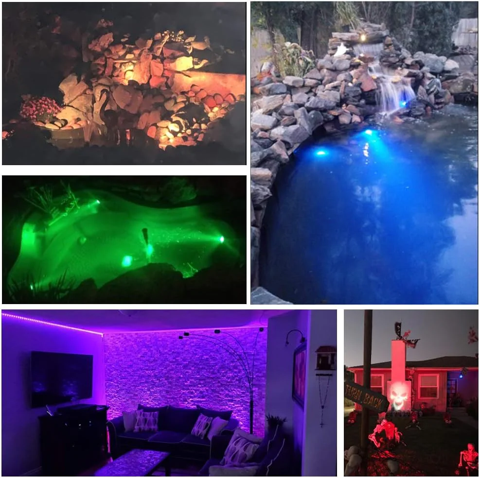 SHOYO LED Halloween Spot Lights, IP68 Waterproof Color Changing Decorate Garden Light Underwater Pond Lights, Outdoor Pool Pond Tree