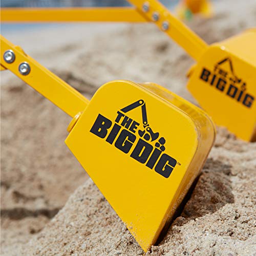 The Big Dig and Roll Ride-On Working Excavator with Wheels, Sandbox Excavator with 360° Rotation, Great for Sand, Dirt and Snow,