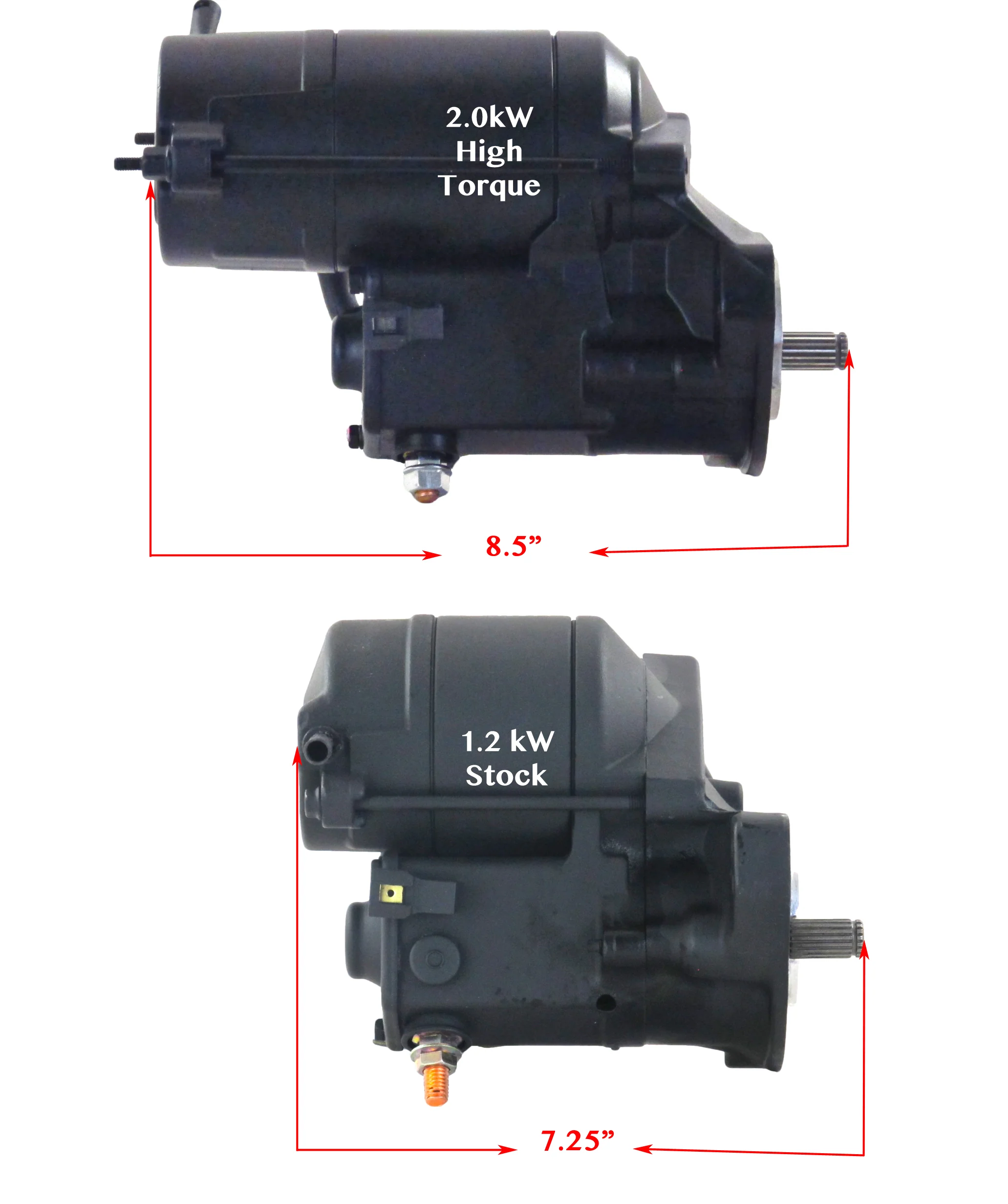 Rareelectrical New CHROME HIGH TORQUE STARTER COMPATIBLE WITH HARLEY DAVIDSON FLHX FLSTC FLSTCI FLSTF 1340cc
