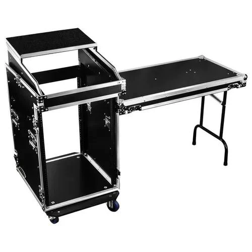 Odyssey NEW GLIDE STYLE 14 SPACE x 16 SPACE COMBO RACK WITH WHEELS AND 1 SIDE TABLE