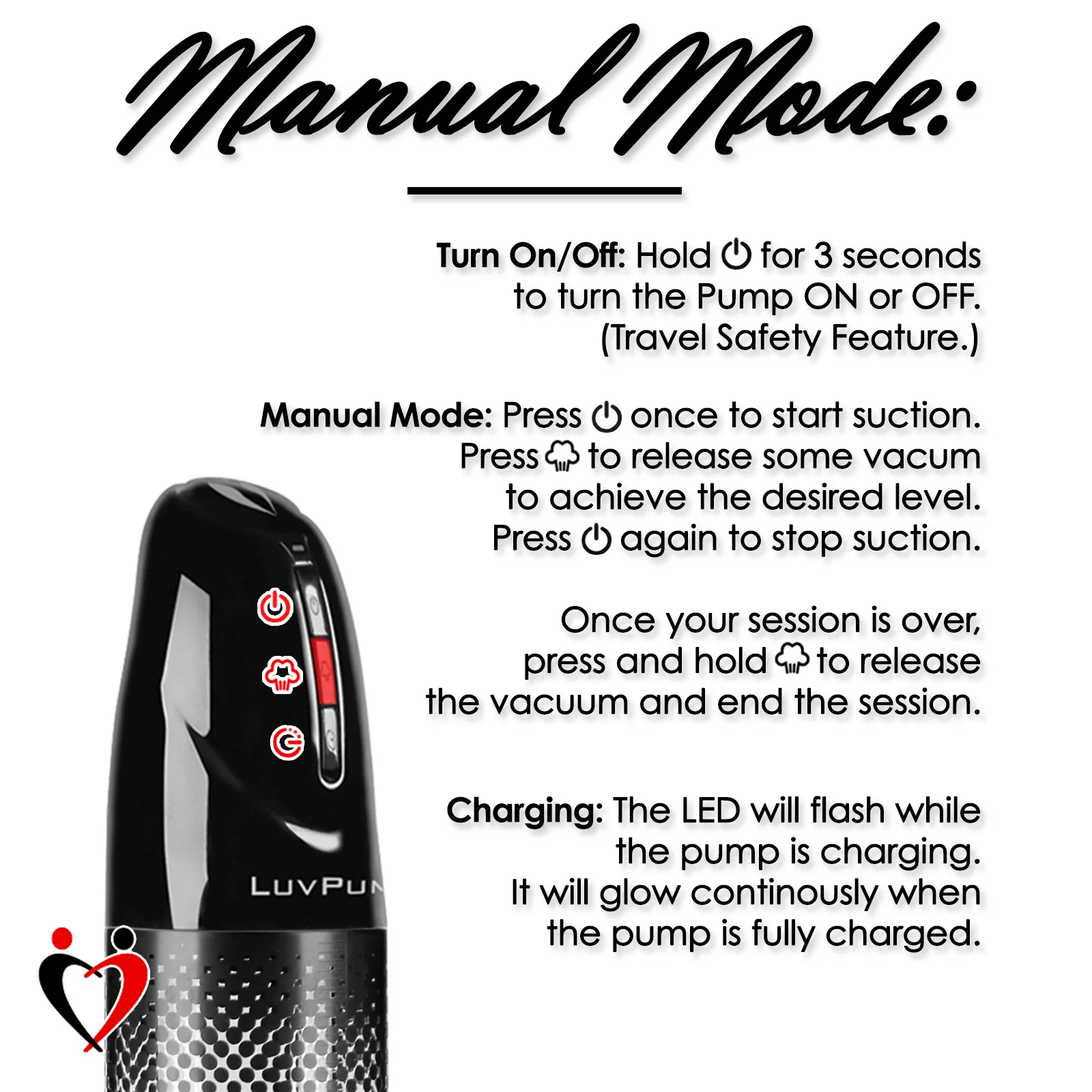 LeLuv White Smart iPump Penis Pump | Programmable Vacuum Level with Clear 8in. Length Cylinder, Premium Sleeves One of Each Size