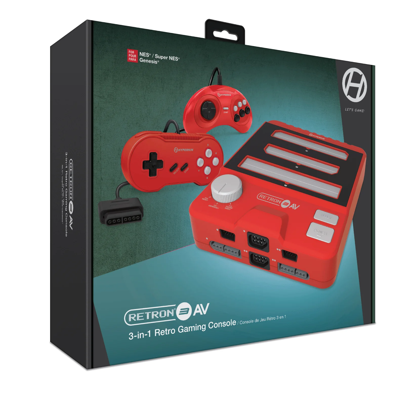 Hyperkin RetroN 3 AV Console for NES, SNES,Super Famicom, Genesis/Mega Drive  Red M07168-PR