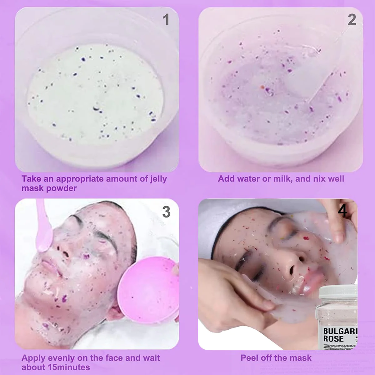 Lancity Jelly Mask for Facial Skin Care, Natural Gel Hydro Face Masks, Professional Peel Off Hydrojelly Mask, Moisturizing, Brightening