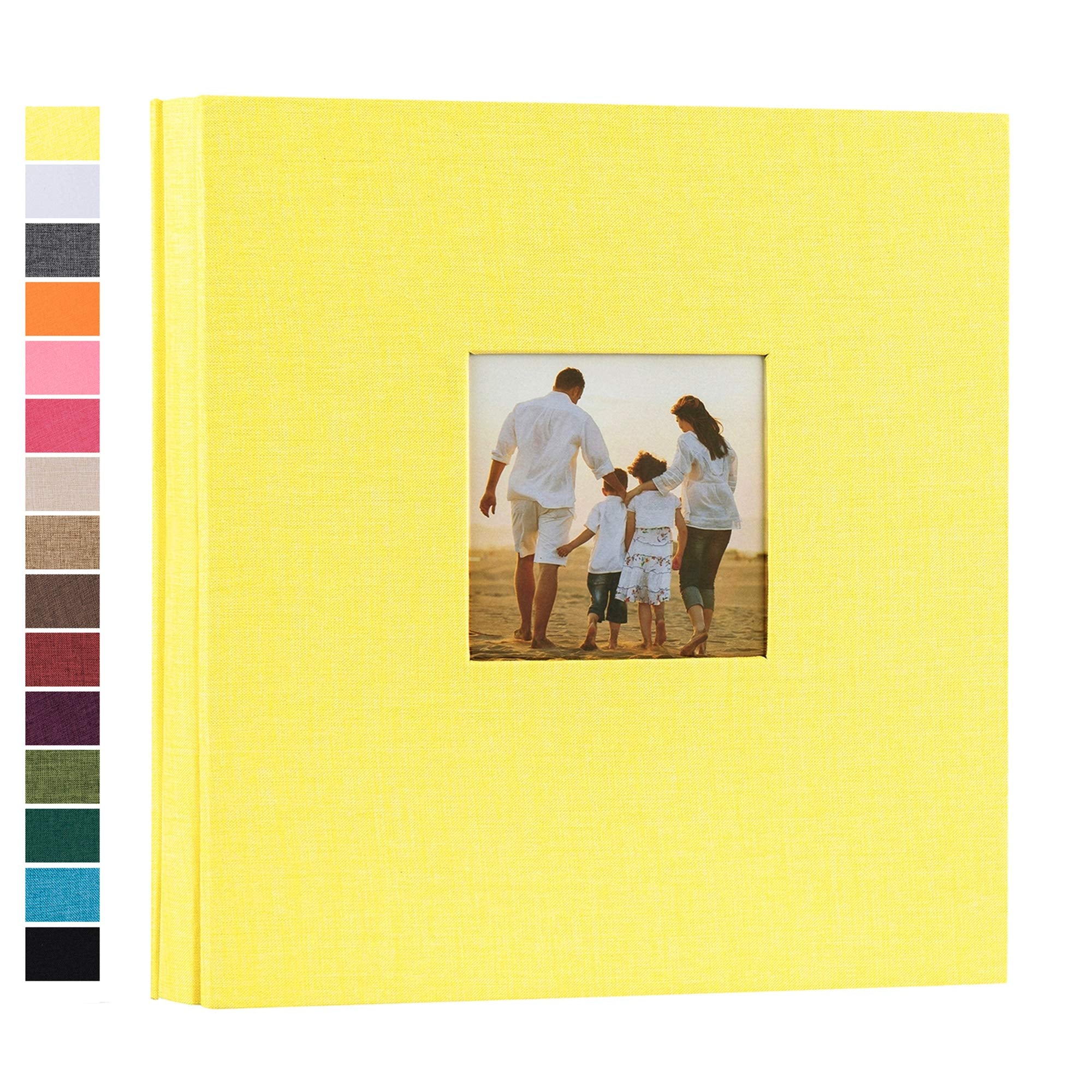 Potricher Linen Hardcover Photo Album 4X6 600 Photos Large Capacity For Family Wedding Anniversary Baby Vacation (Brown, 600 Poc
