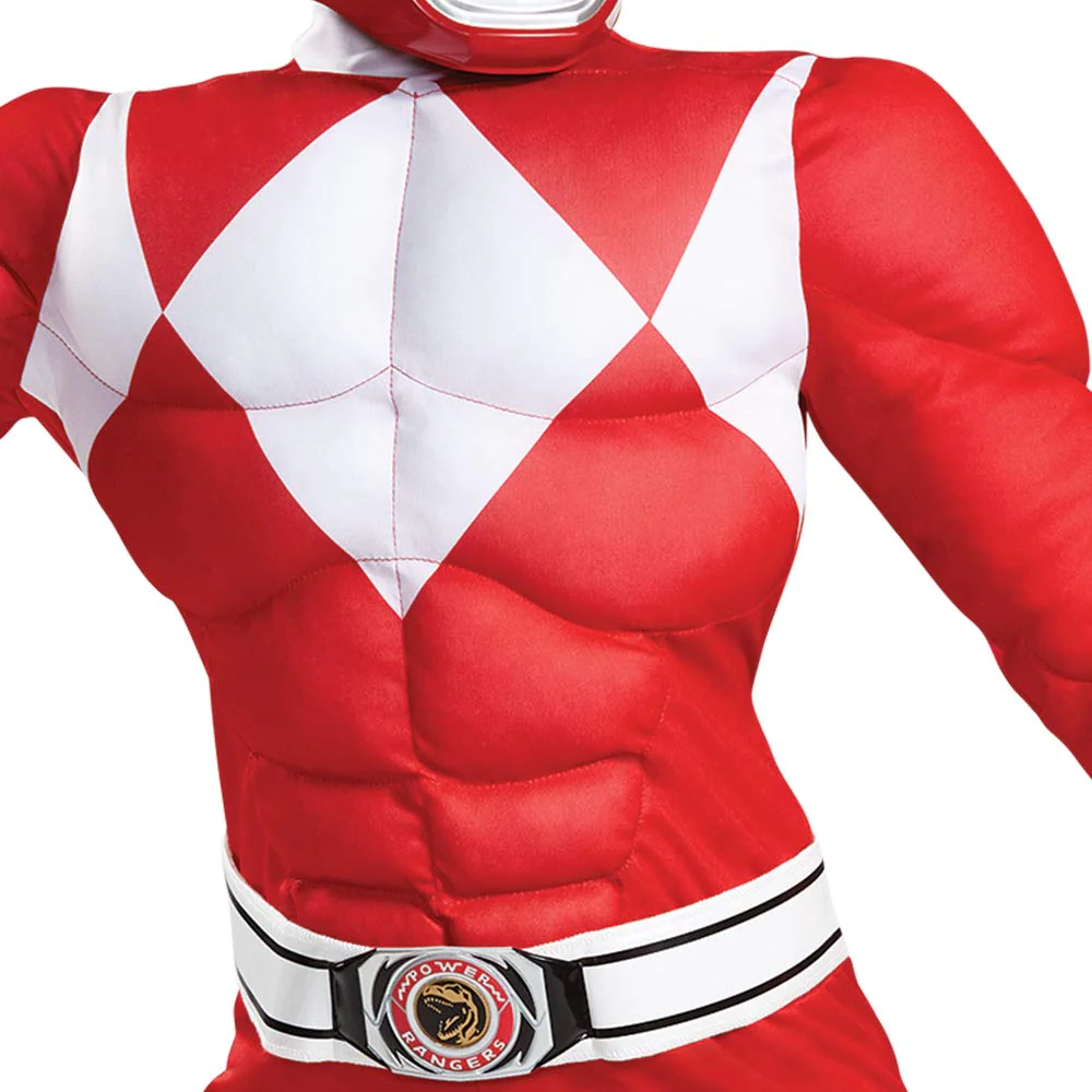Disguise Red Ranger Classic Muscle Child Costume, Red, X-Large/(14-16)