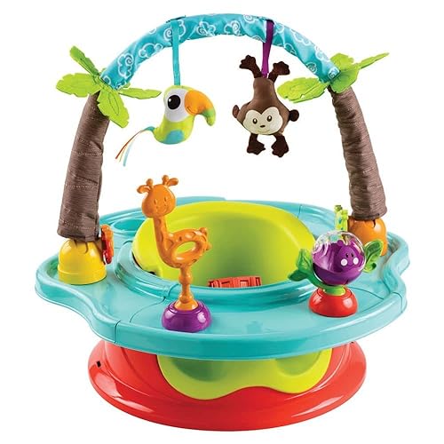 Summer Infant Deluxe SuperSeat®, Wild Safari, Fun Baby Seat for Sitting Up, Playtime, and Meals, Ages 4 Months to 4 Years, Inclu