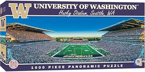 MasterPieces 1000 Piece Sports Jigsaw Puzzle - NCAA Washington Huskies Endzone View Panoramic - 13
