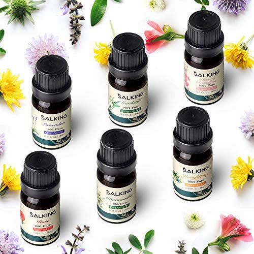 Salking floral essential oil set, pure and natural essential oils, rose, cherry blossom, lavender, gardenia, ylang ylang, chamomile,
