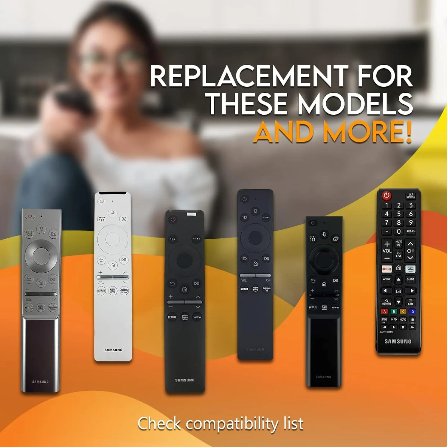 GCP Products 2021 Model Bn59-01363A Replacement Remote Control For Samsung Smart Tvs Compatible With Qled Series