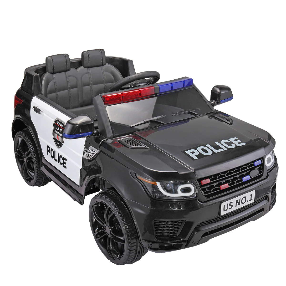 Tobbi Kid Ride on Police Car 12V Battery Powered Electric Truck Ride on Toy Vehicle with Parental Remote Control,Siren,Megaphone