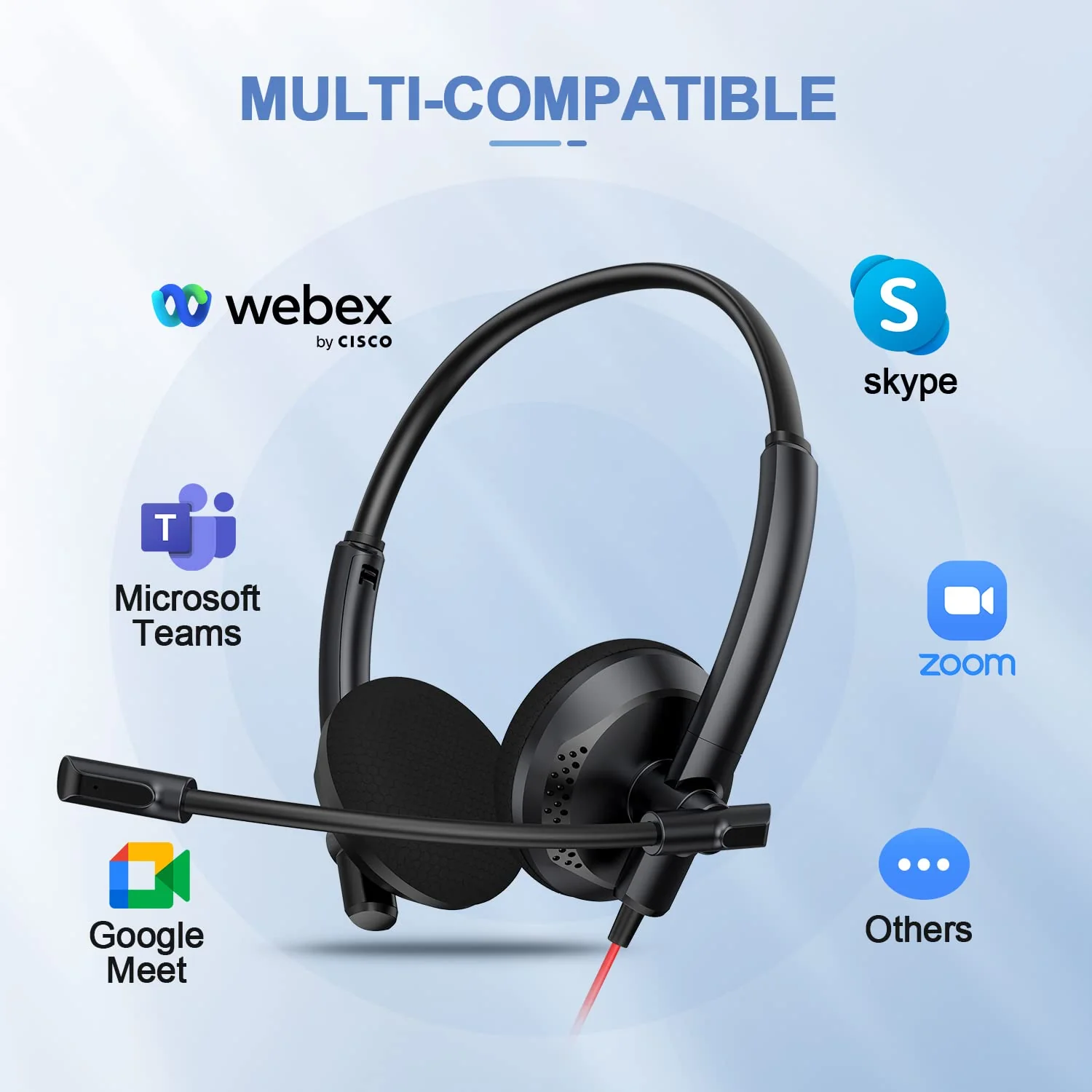 Zell Electronics Zell Hw03 Usb Headset With Microphone For Pc - Headphones With Microphone For Laptop, Mac, Computer, In-Line Control, Ideal H…