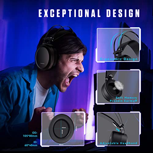 NUBWO Gaming headsets PS4 N7 Stereo Xbox one Headset Wired PC Gaming Headphones with Noise Canceling Mic , Over Ear Gaming Headp
