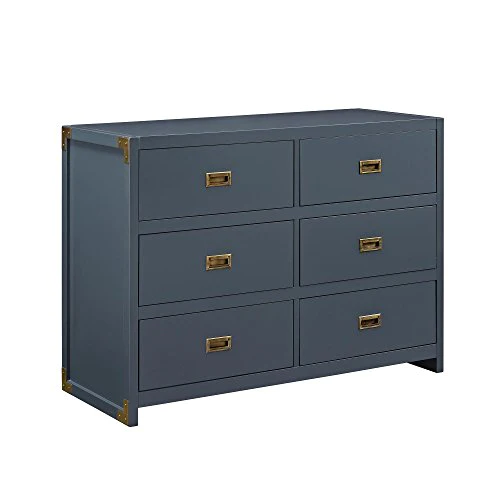 Baby Relax Miles, 6 Drawer Dresser, Graphite Blue