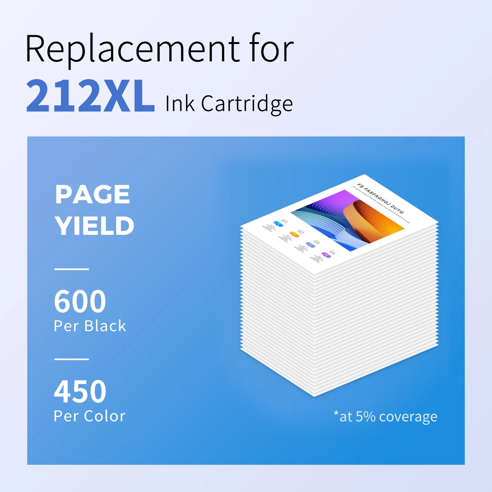 SAHEY Epson 212XL Ink Cartridges | SAHEY Remanufactured 212 XL 5-Pack High-Yield and Standard Capacity