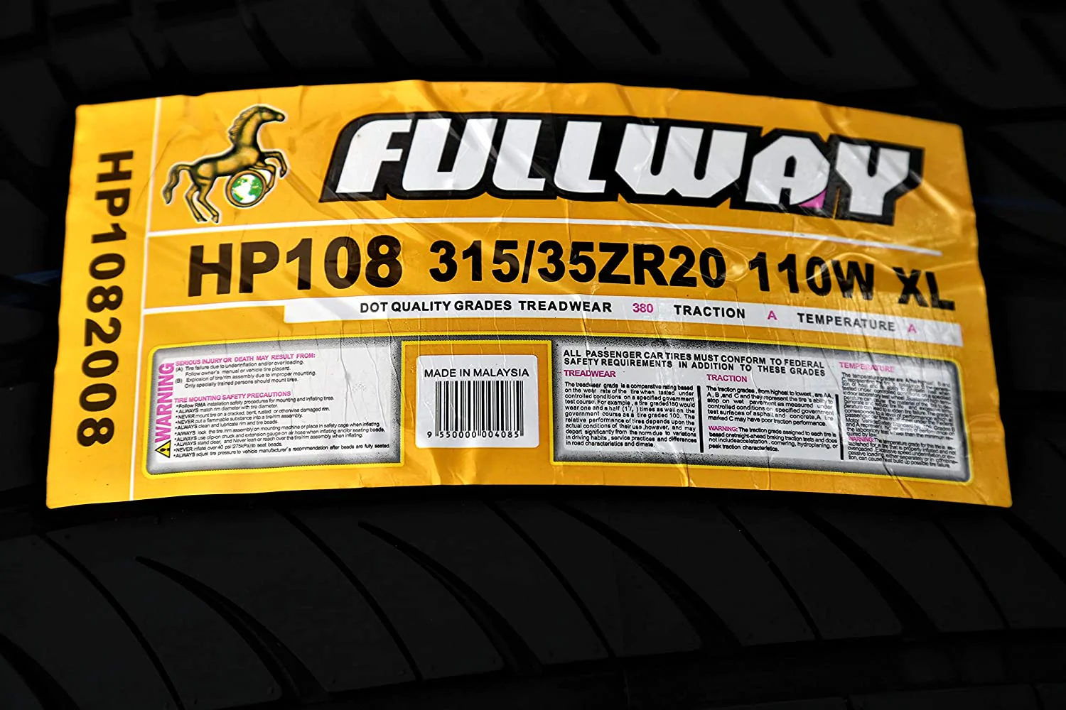 Fullway 2 New Fullway HP108 315/35ZR20 110W XL A/S All Season Performance Tires