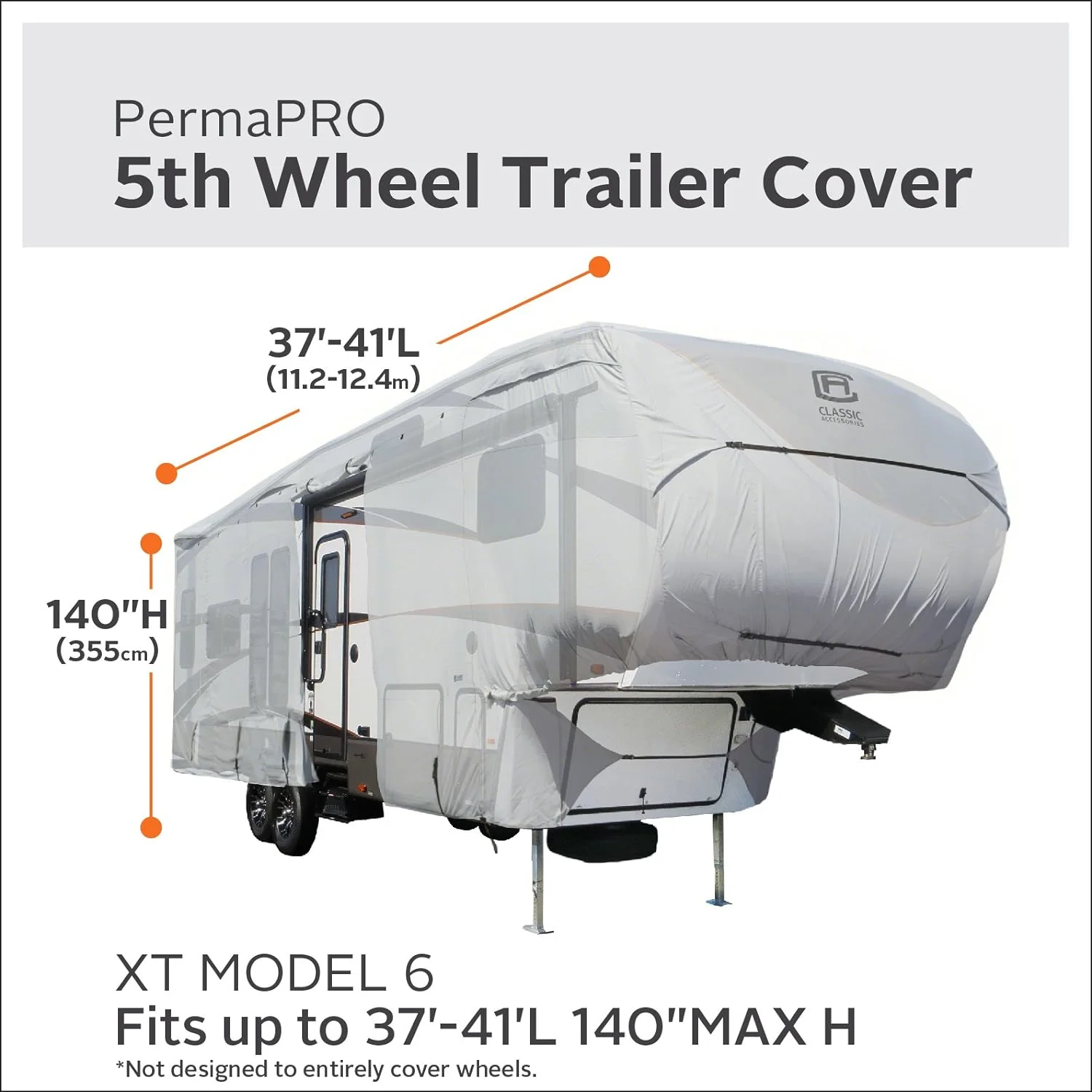 Classic Accessories Fifth Wheel Trailers Fits 37-41&s; Length x 140
