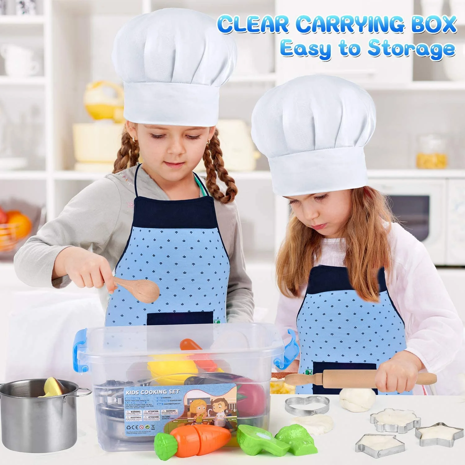 Great Choice Products Kitchen Pretend Play Toys, Kids Cooking And Baking Set With Stainless Steel Cookware Pots And Pans Set, Cooking Utensils…