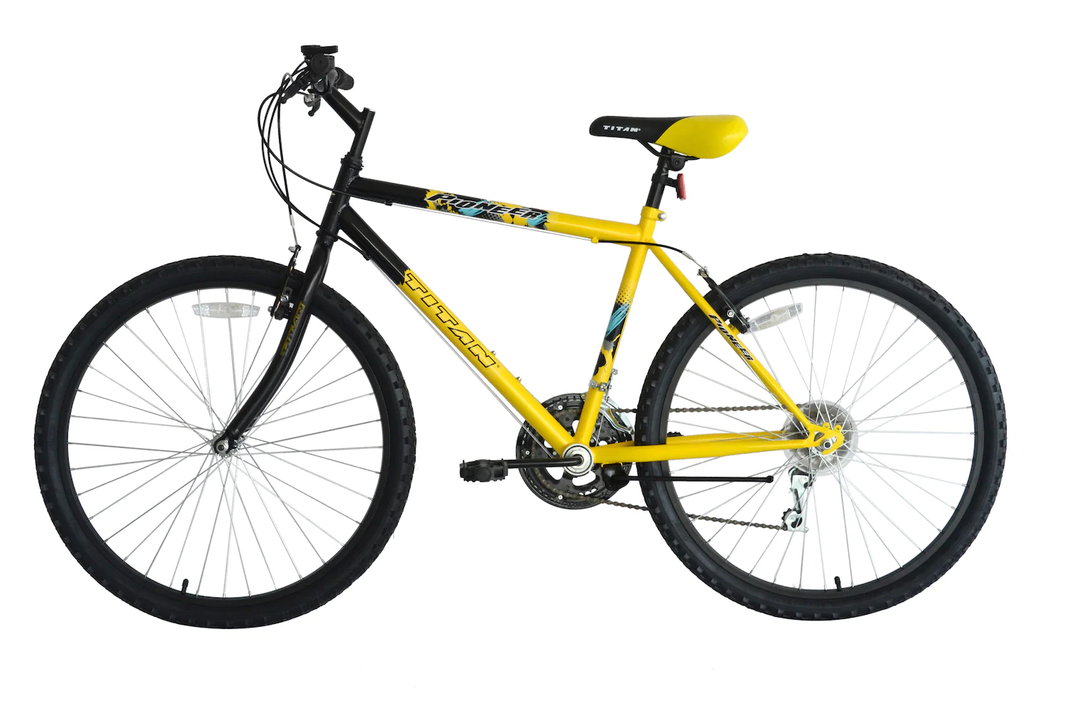 Titan 102-8118 Pioneer Men&s;s All-Terrain Yellow Mountain Bike