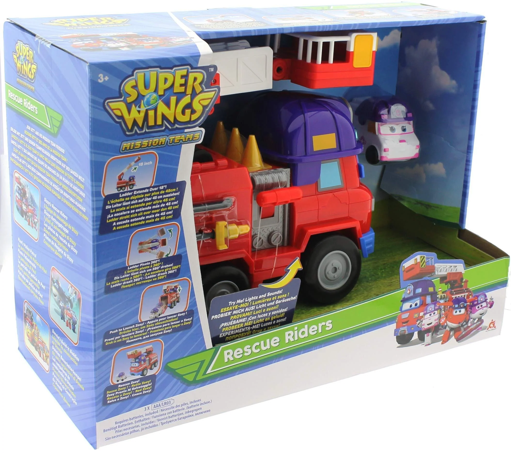 super wings eu730824 rescue riders playset toy for 3+ years old boys girls preschool kids multiple play modes re-enacting the