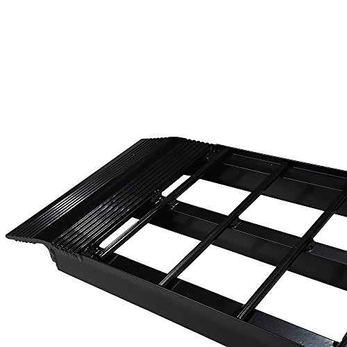 Motorhot 9 ft Portable Aluminum Folding Dual fit for UTV ATV Loading Ramps Truck Ramp Pair - Black,1200Lb