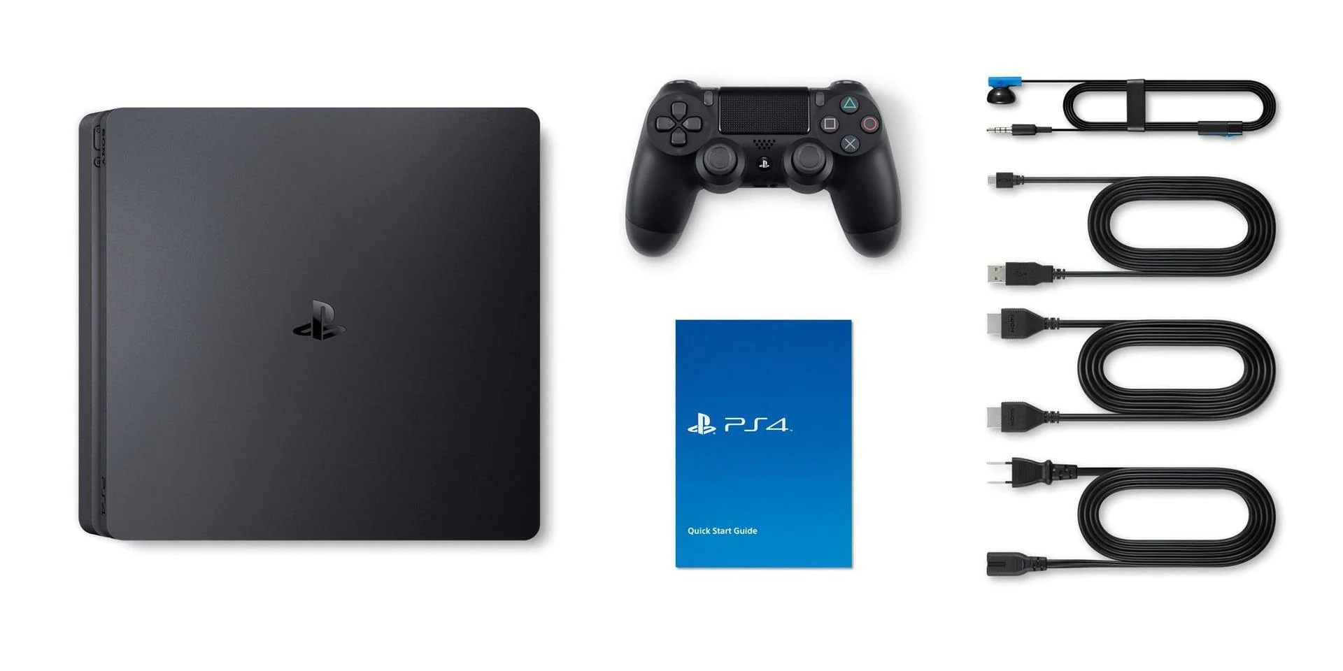 Sony 2215B PlayStation 4 Slim 1TB Gaming Console Black with HDMI Cable (Refurbished)