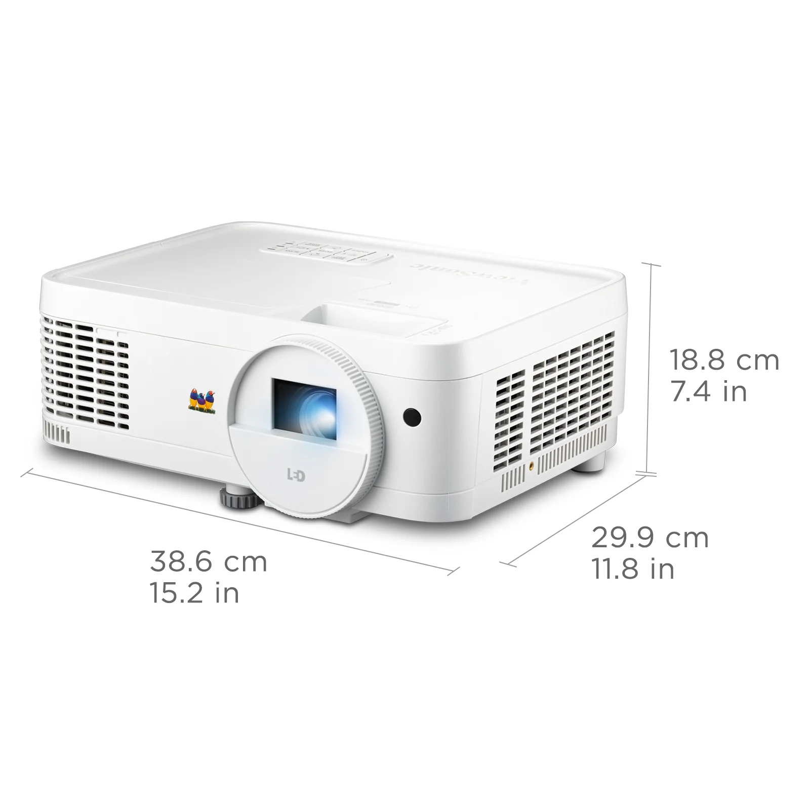 Viewsonic LS510WH-2 3000 Lumens WXGA Laser Projector with Wide Color Gamut and 360-Degree Orientation for Business and Education
