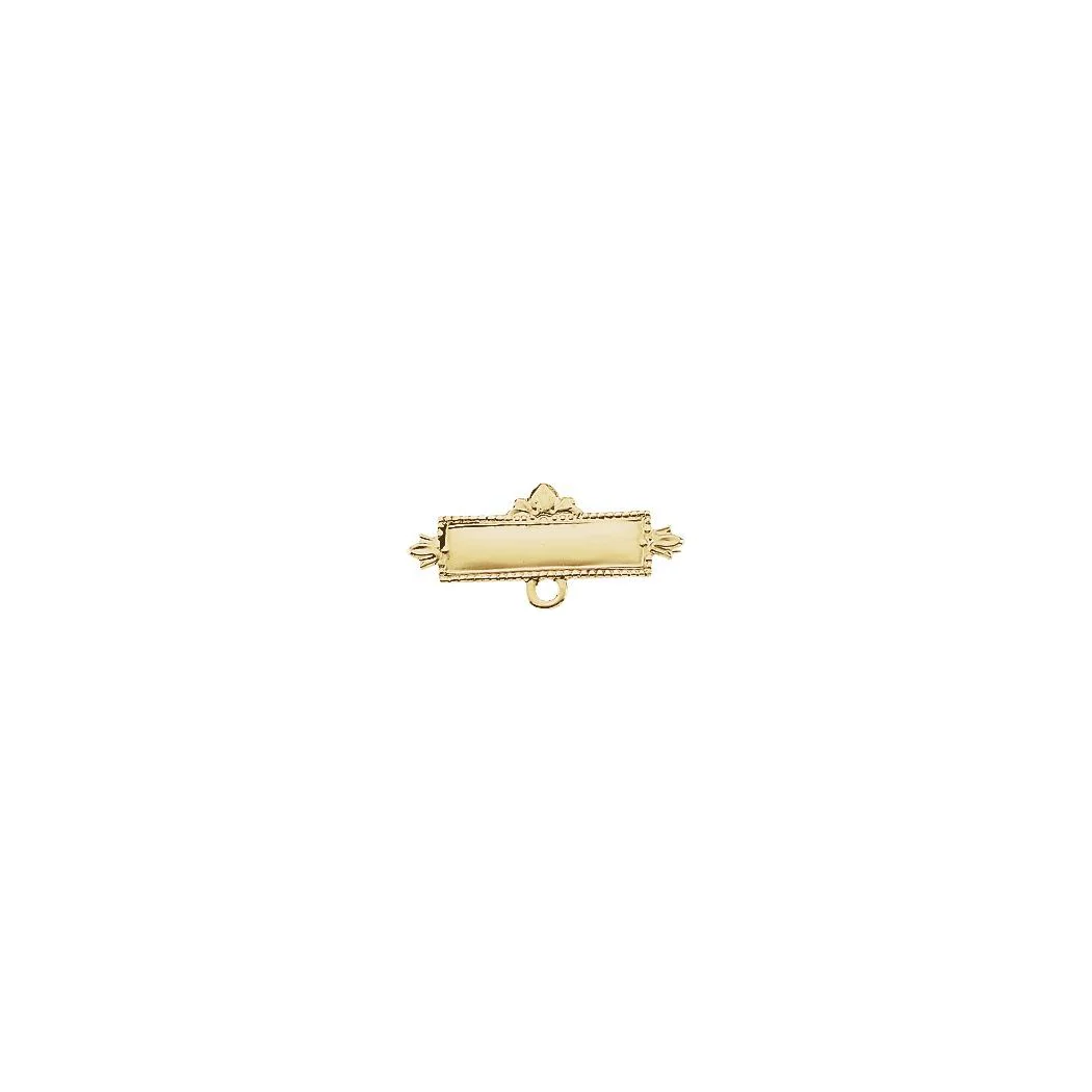 Jewelryweb 14k Yellow Gold 22.5x10.5mm Baptismal Pin