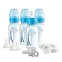 Dr. Brown&s;s Natural Flow Anti-Colic Options+ Narrow Breast to Bottle Pump &a; Store Feeding Set with Slow Flow Nipples, Baby Bottl