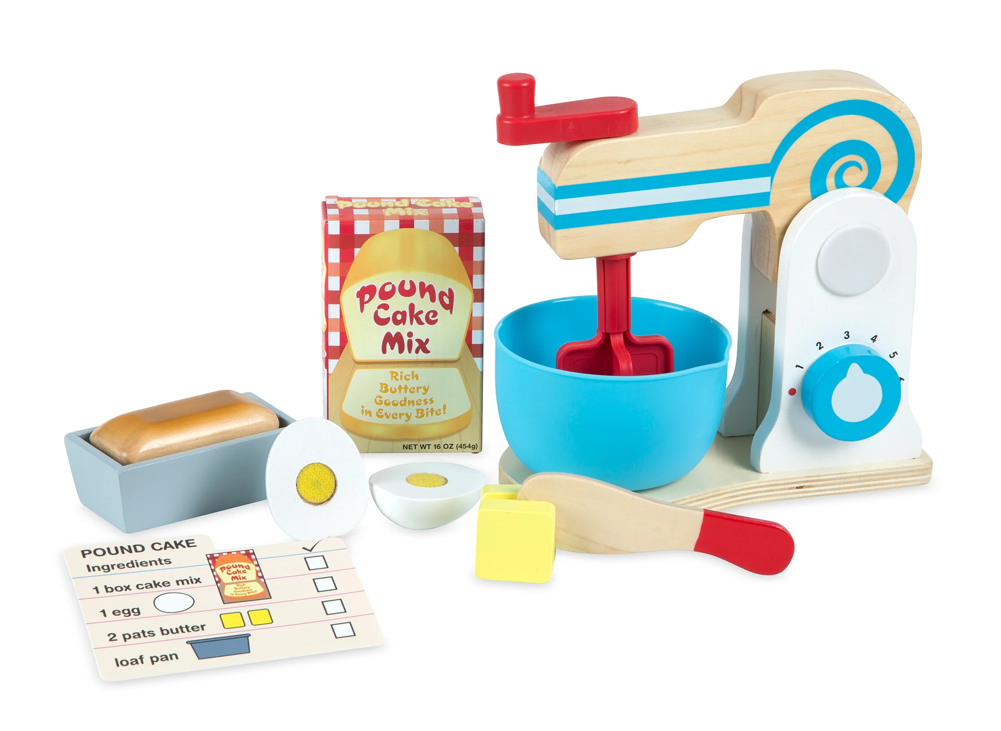 Melissa &a; Doug Wooden Make-a-Cake Mixer Set