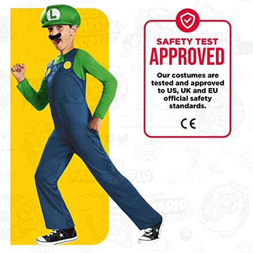 Disguise Nintendo Super Mario Brothers Luigi Classic Boys Costume, Small/4-6