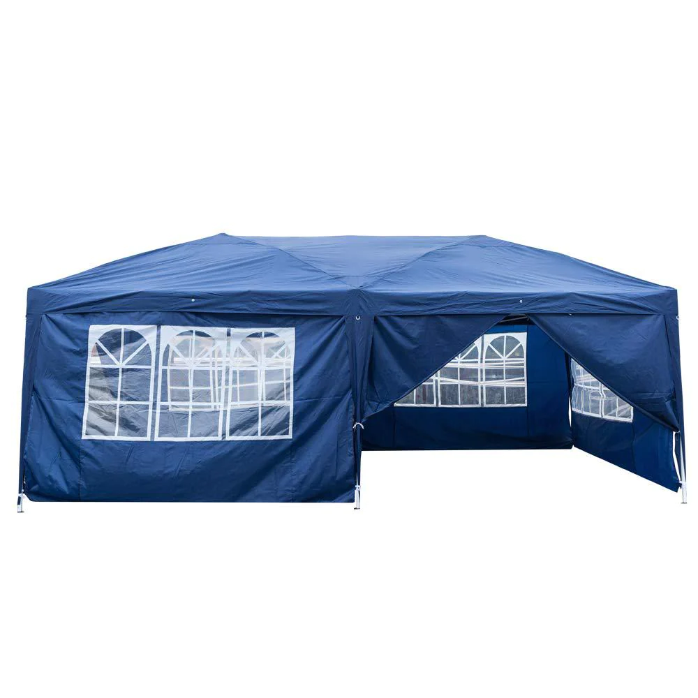 kcelarec 10x20ft pop up canopy tent heavy duty canopy tent with 6 sidewalls &a;carry bag protable tent for parties beach campin