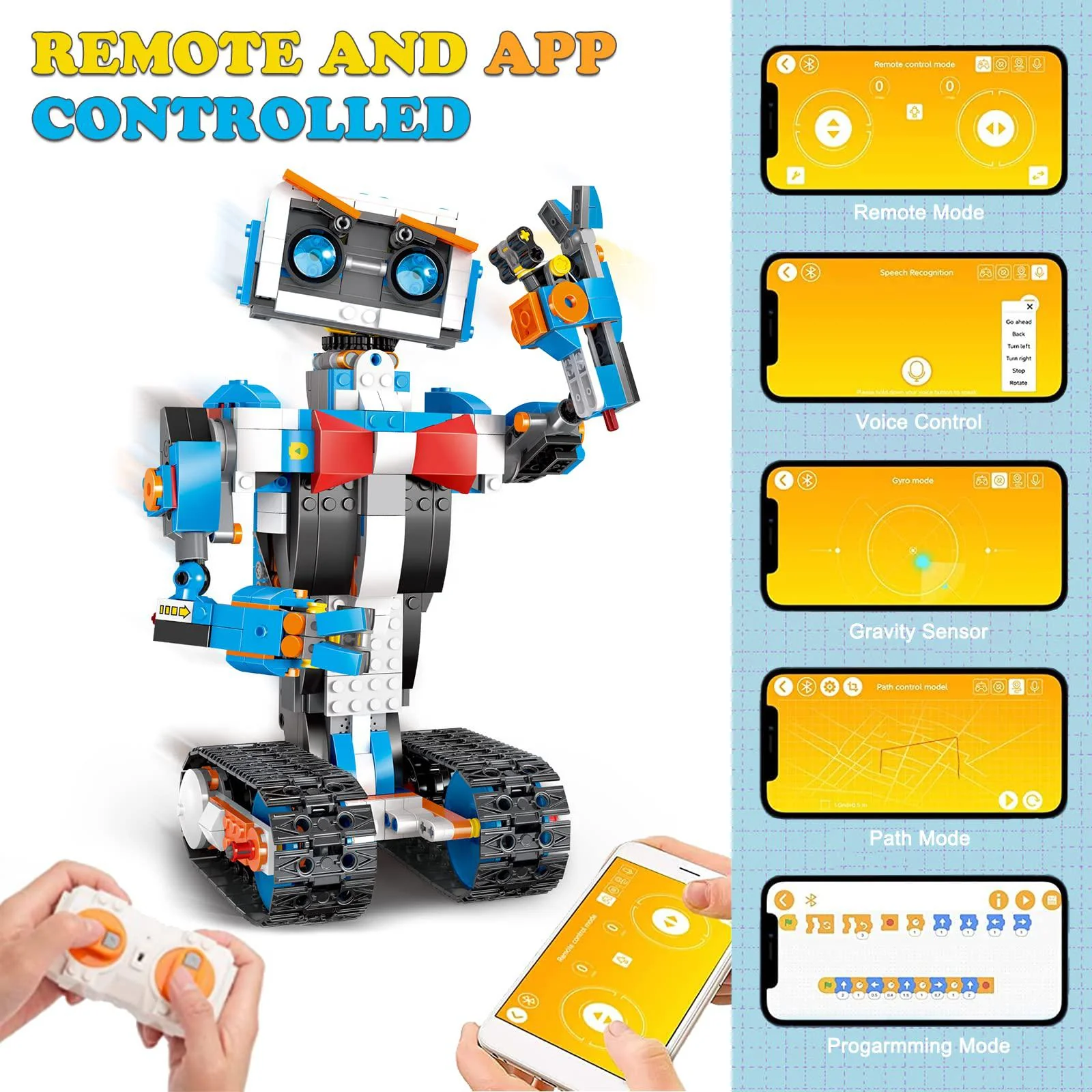 okk robot building toys for boys, stem projects for kids ages 8-12, remote &a; app controlled engineering learning educational