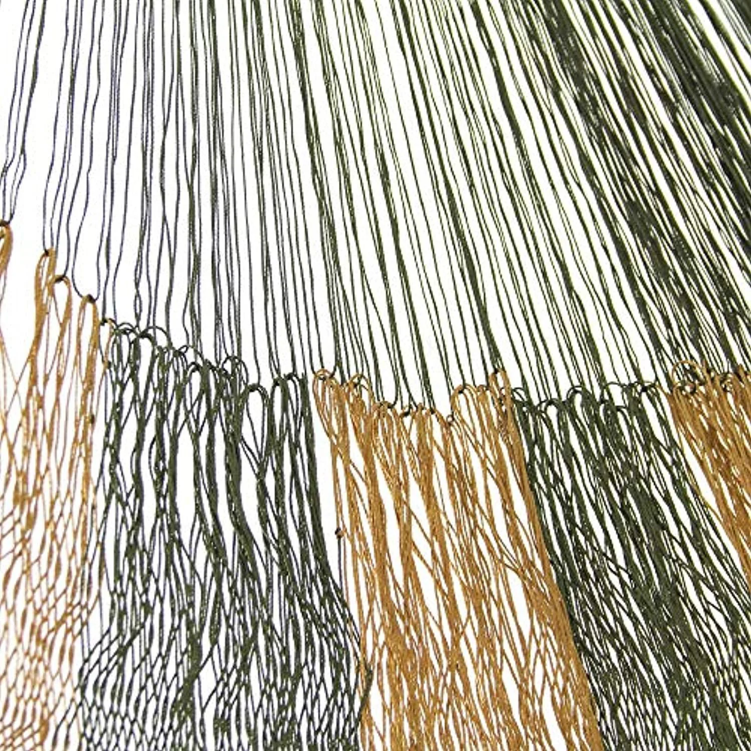 novica earthtone olive green brown striped hand woven nylon mayan 1 person rope hammock with hanging accessories, mossy mount
