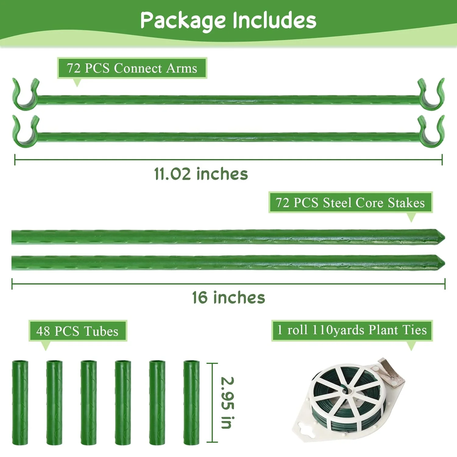 GCP Products 8-Pack Tomato Cage For Garden Plant Support- Up To 48Inch Garden Stakes Tomato Cage, Tomato Trellis For Potted Plants, Tomato…